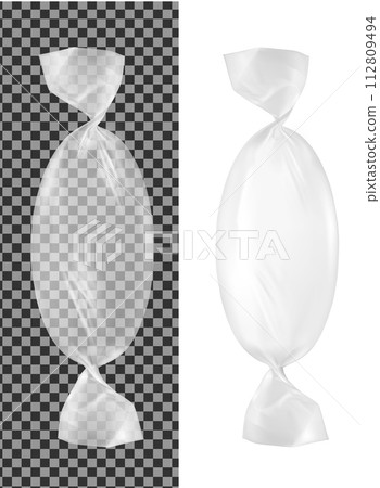 Transparent foil food snack pack for candy and other products 112809494