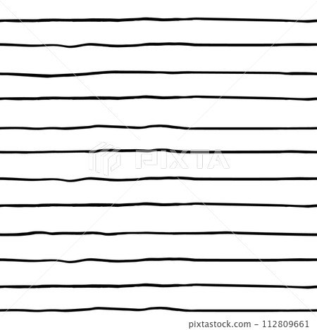 Seamless pattern with hand drawn ink shapes. Trendy black and white background. Great for fabric, textile, wrapping. Vector Illustration 112809661
