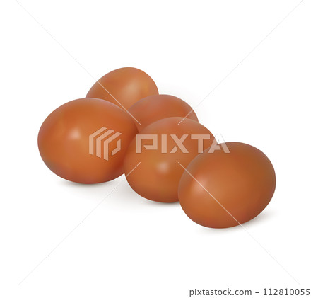 Realistic vector image of yellow eggs Realistic vector image of yellow eggs 112810055