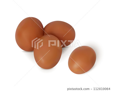 Realistic vector image of yellow eggs 112810064