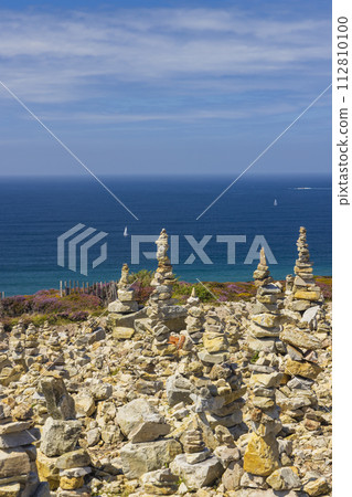 stone man in Cap de la Chevre, Crozon, Brittany, France 112810100