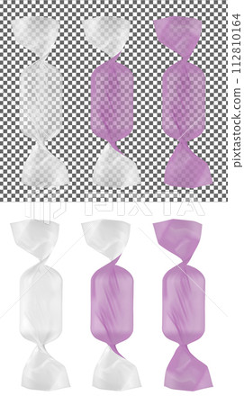 Transparent and purple foil food snack pack for candy and other products 112810164