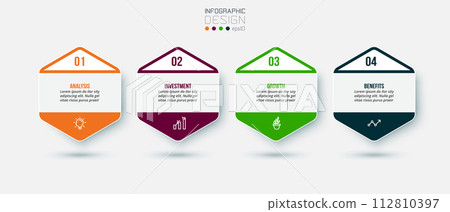 Infographic template business concept with step. Infographic template business concept with step. 112810397