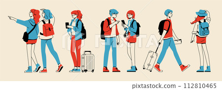 一群人享受旅行 112810465