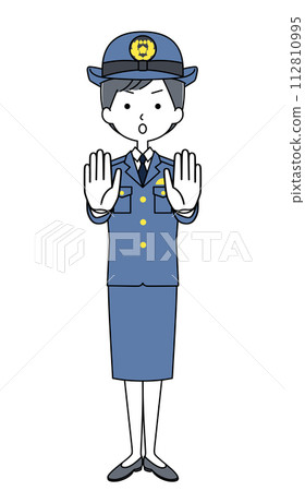 阻止女警插畫 阻止女警插畫 112810995