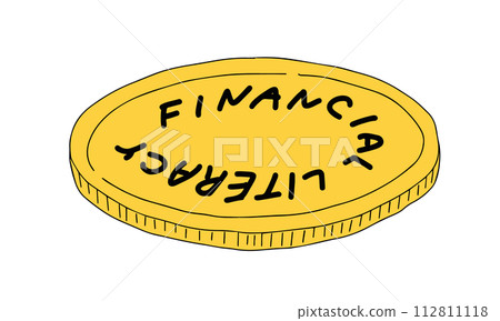 What is financial literacy? Image illustration of a big coin What is financial literacy? Image illustration of a big coin 112811118