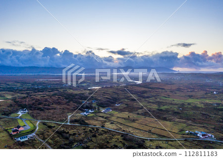 Aerial view of the Clooney, Narin and Portnoo, County Donegal . Ireland Aerial view of the Clooney, Narin and Portnoo, County Donegal . Ireland 112811183