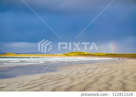Narin Strand is a beautiful large blue flag beach in Portnoo, County Donegal - Ireland 112811228