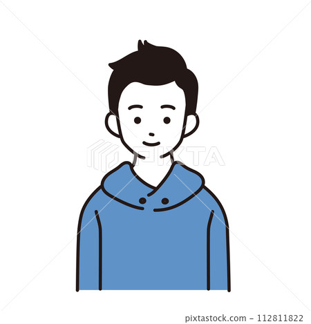 小學生的簡單插圖，上半身朝前 112811822