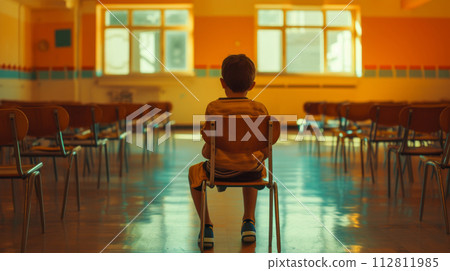 young boy in Classroom Environment 112811985