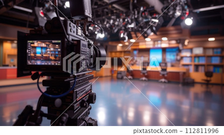 Professional Video Camera Filming in Studio 112811996