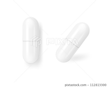 White Template Pills Capsules 112813300