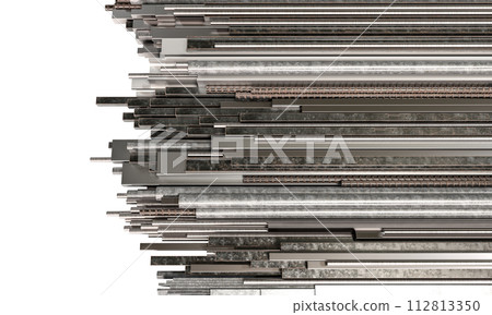 metal beams and structures background 112813350