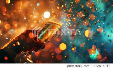 Pride in hard work and skill, recognition of significant contribution, celebratory spotlight, cheers , ultra HD 112813912