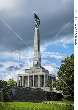 The monumental memorial with a cemetery, Slavin, Bratislava, Slovakia The monumental memorial with a cemetery, Slavin, Bratislava, Slovakia 112814153