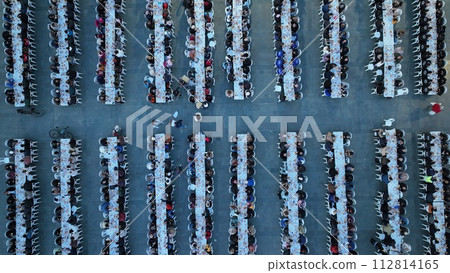 Muslims having iftar together during Ramadan Muslims having iftar together during Ramadan 112814165