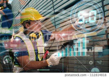 Team of engineers working at the factory Team of engineers working at the factory 112814818