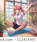 在窗邊做瑜伽，讓身心平靜下來 112814997