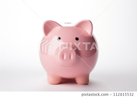 Piggy bank isolated on white background. 112815532