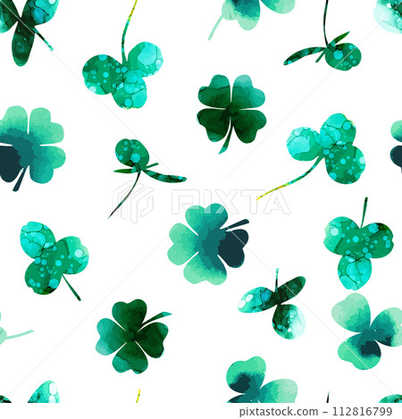 St.Patrick 's Day. Seamless background. hand drawing. Not AI, Vector illustration St.Patrick 's Day. Seamless background. hand drawing. Not AI, Vector illustration 112816799