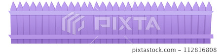 Town fence. Cartoon night white barrier border Town fence. Cartoon night white barrier border 112816808