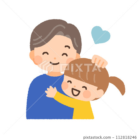 Parent and child illustration material 112818246
