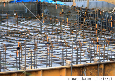 Housing foundation construction (reinforcement) image 112818641