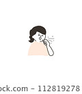 咳嗽的女人 112819278