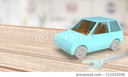 The car and tool for garage or service concept 3d rendering. The car and tool for garage or service concept 3d rendering. 112819396