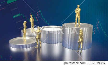 The figure Business man for team concept 3d rendering. 112819397