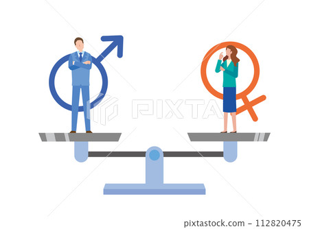 Image illustration of gender equality 112820475