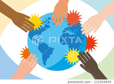 Image illustration of racism and conflict 112820693