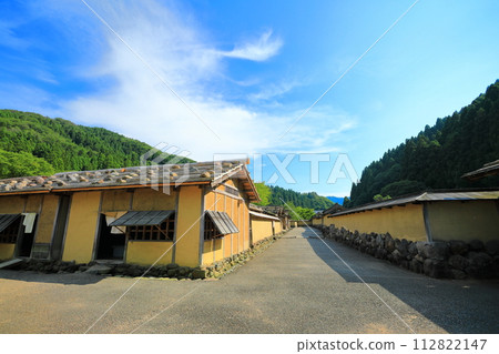 [Fukui Prefecture] Ichijodani Asakura clan ruins in fine weather (restoration townscape) 112822147
