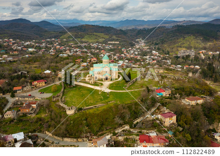Aerial view of reconstructed Bagrati Cathedral in Kutaisi, Georgia Aerial view of reconstructed Bagrati Cathedral in Kutaisi, Georgia 112822489