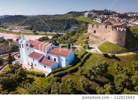 Aerial view of Graca Monastery and fortress landmark of Torres Vedras Aerial view of Graca Monastery and fortress landmark of Torres Vedras 112822683