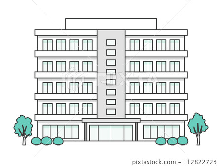 療養院或醫療設施建築的插圖 療養院或醫療設施建築的插圖 112822723