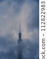Tokyo Skytree in the clouds 112822983