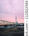 Tokyo Skytree at dusk seen from Yotsugi 112822984