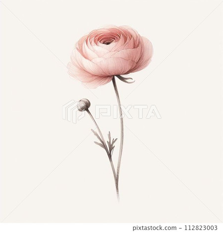 A pink ranunculus flower A pink ranunculus flower 112823003