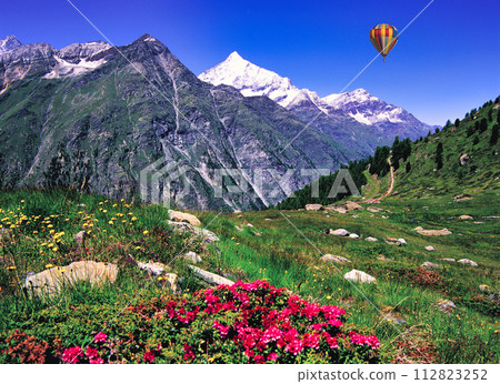 採爾馬特山區度假村美麗的風景 112823252