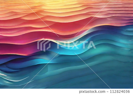 waves on sand beach, abstract waves, abstract colorful background, abstract colorful waves, abstract background with waves 112824036