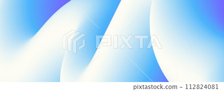 Abstract white and turquoise fluid gradient background. Wavy curved flow poster wallpaper. Liquid wave backdrop. Bright colorful template for presentation, banner, flyer, booklet. Vector illustration 112824081