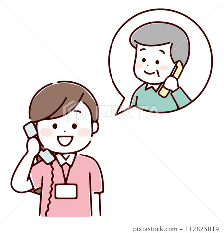 與來訪護士協商的老人 112825019