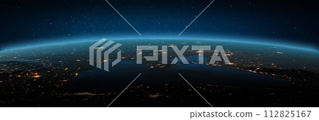 Black sea, Crymea city lights 112825167