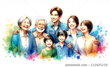 三代家庭合影 三代家庭合影 112825219