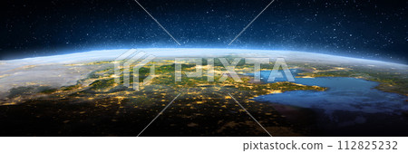 North China, landscape frome space 112825232