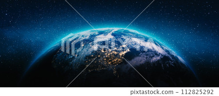 Planet Earth city lights 112825292