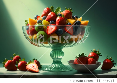 fruit salad with strawberries 112825941