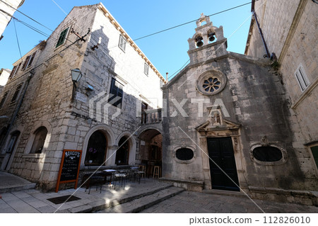 St Michael's church, in the old town of Korcula, Dalmatia, Croatia St Michael's church, in the old town of Korcula, Dalmatia, Croatia 112826010