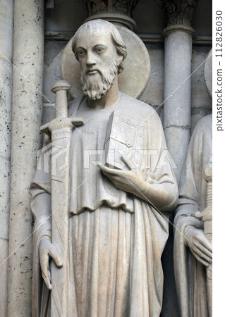 Saint Paul, Notre-Dame cathedral, Last Judgment Portal, Paris 112826030